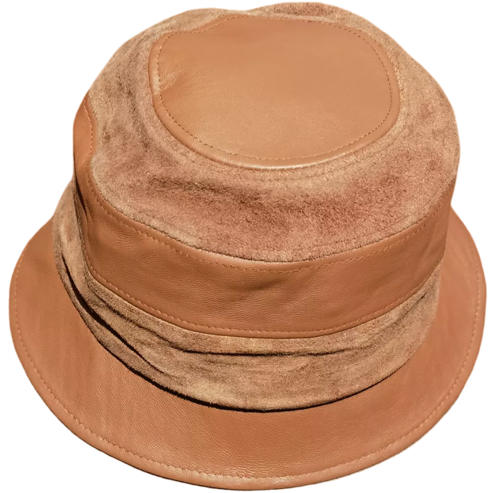 Velvet leather cloche