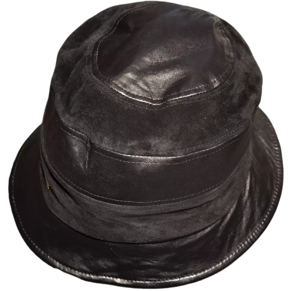 velvet leather cloche